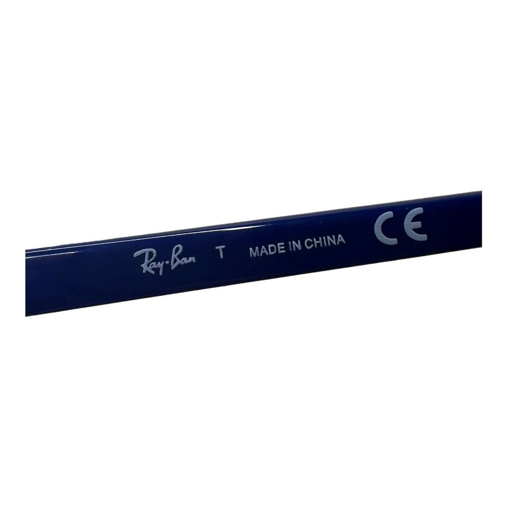 Ray-Ban Small Eyeglasses RB 1591 3807 Purple Blue Rectangular Frame 48[]16 H4834 - Picture 6 of 7